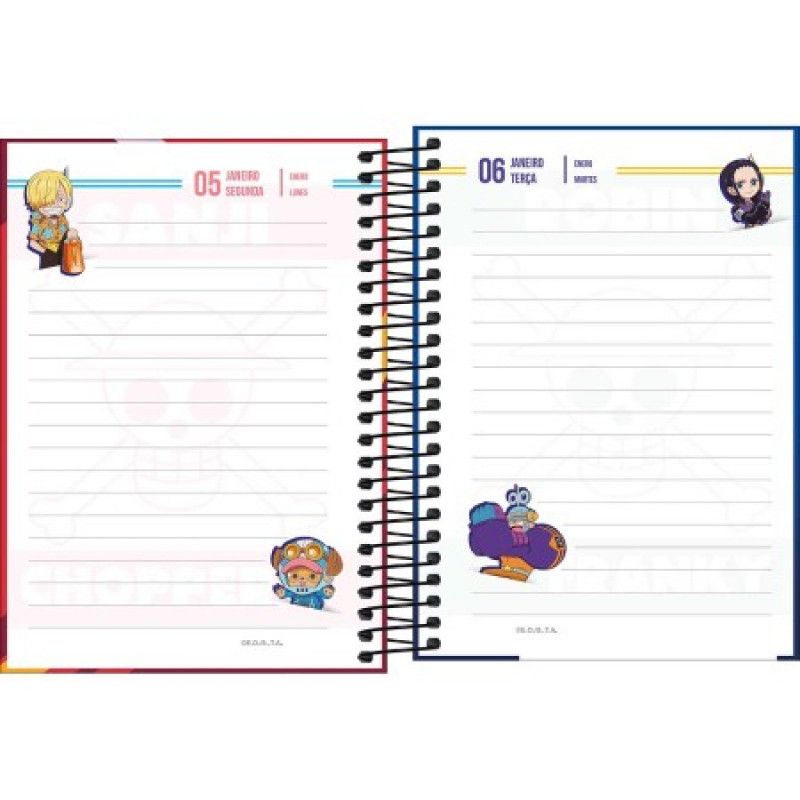 AGENDA ESPIRAL ONE PIECE M4 TILIBRA 2026 - REF. 393878 - PACOTE COM 4 UNIDADES 