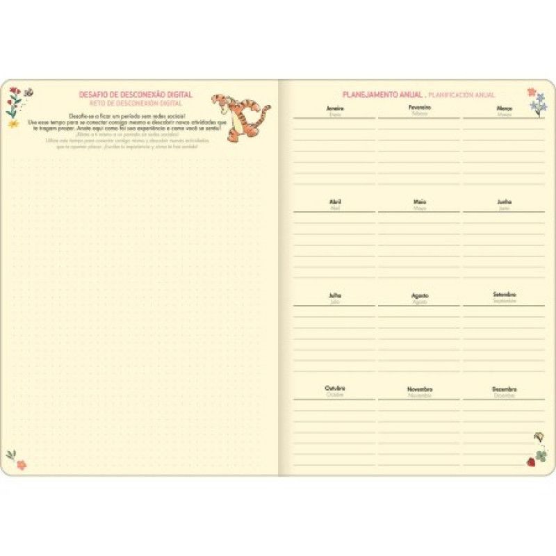 AGENDA BROCHURA POOH PLANNER M7 TILIBRA 2026 - REF. 393886 - PACOTE COM 5 UNIDADES 