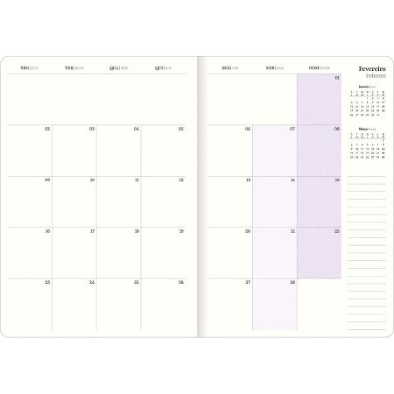 AGENDA BROCHURA WV PLANNER M7 TILIBRA 2026 - REF. 339482 - PACOTE COM 5 UNIDADES 