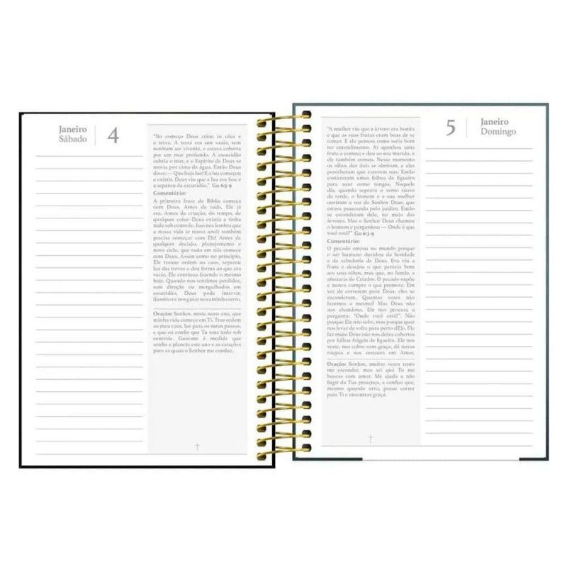 AGENDA ESPIRAL LOUVOR M6 TILIBRA 2026 - REF. 395374 - PACOTE COM 4 UNIDADES 