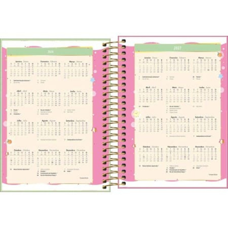 AGENDA ESPIRAL CAPYCLUB M3 TILIBRA 2026 - REF. 393843 - PACOTE COM 4 UNIDADES 