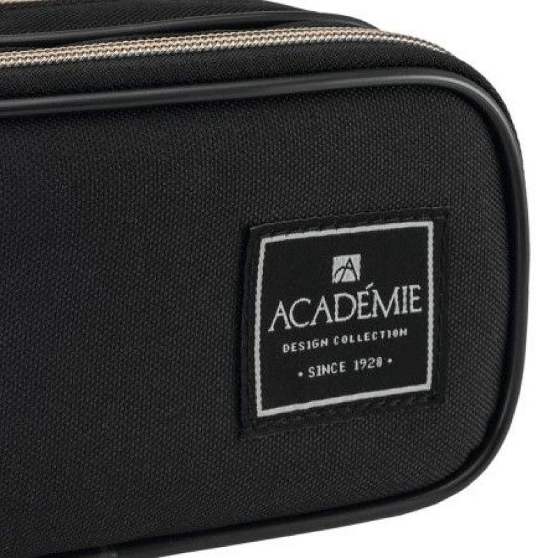 ESTOJO TRIPLO ACADEMIE PRETO TILIBRA - REF. 179574 - 1 UNIDADE