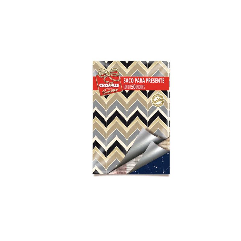 SACO 45X59CM METAL SORTIDO CASUAL CROMUS - REF. 99003128 - PACOTE COM 50 UNIDADES