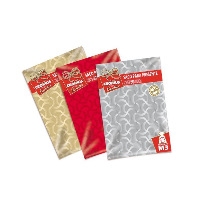 SACO 35X54CM METAL SORTIDO CASUAL CROMUS - REF. 99003127 - PACOTE COM 50 UNIDADES