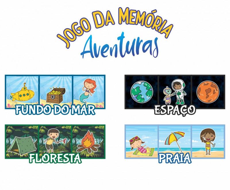 JOGO DA MEMORIA AVENTURAS NA FLORESTA 24 PECAS MADEIRA 143 - REF. FLORESTA - 1 UNIDADE