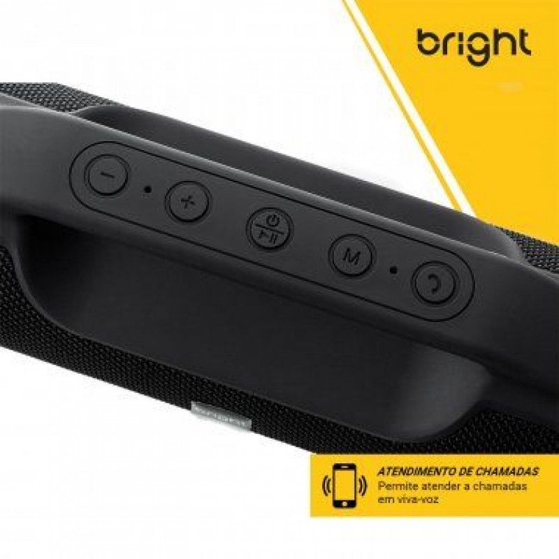 CAIXA DE SOM 10W BT/AUX/USB/TF/SD BRIGHT - REF. C03 - 1 UNIDADE