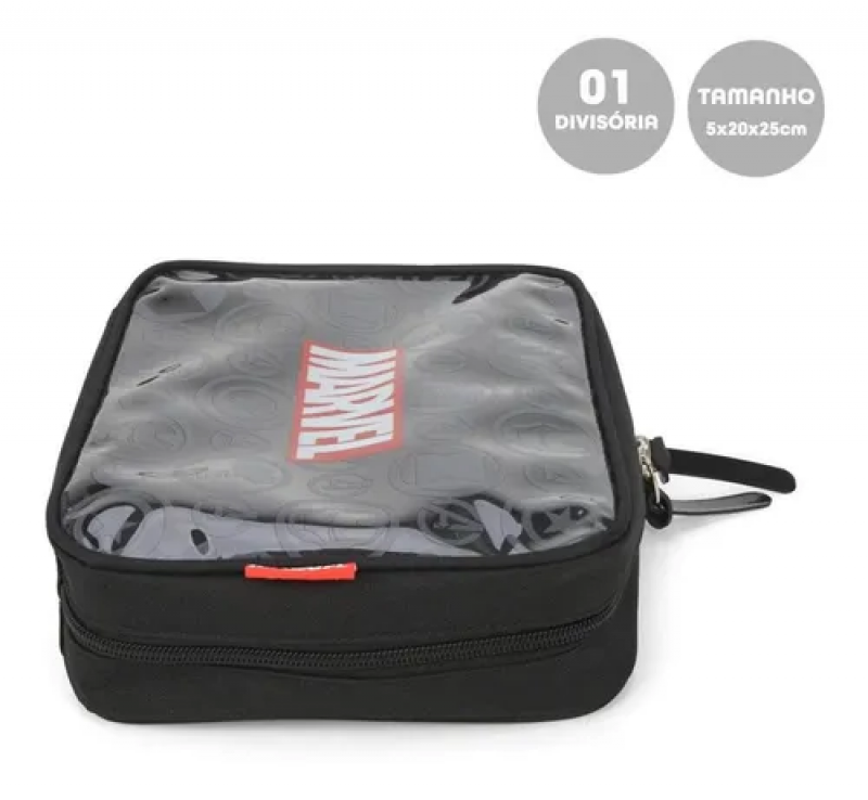 NECESSAIRE AVENGERS PRETO LUXCEL - REF. NC14594AG-PTO - 1 UNIDADE