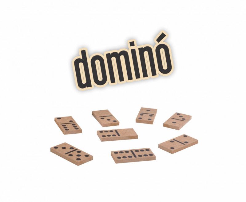 JOGO DOMINO 28 PECAS MADEIRA AQUARELA - REF. 101 - 1 UNIDADE