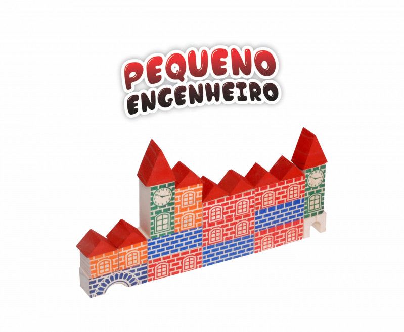 PEQUENO ENGENHEIRO 42 PECAS MADEIRA AQUARELA - REF. 120 - 1 UNIDADE