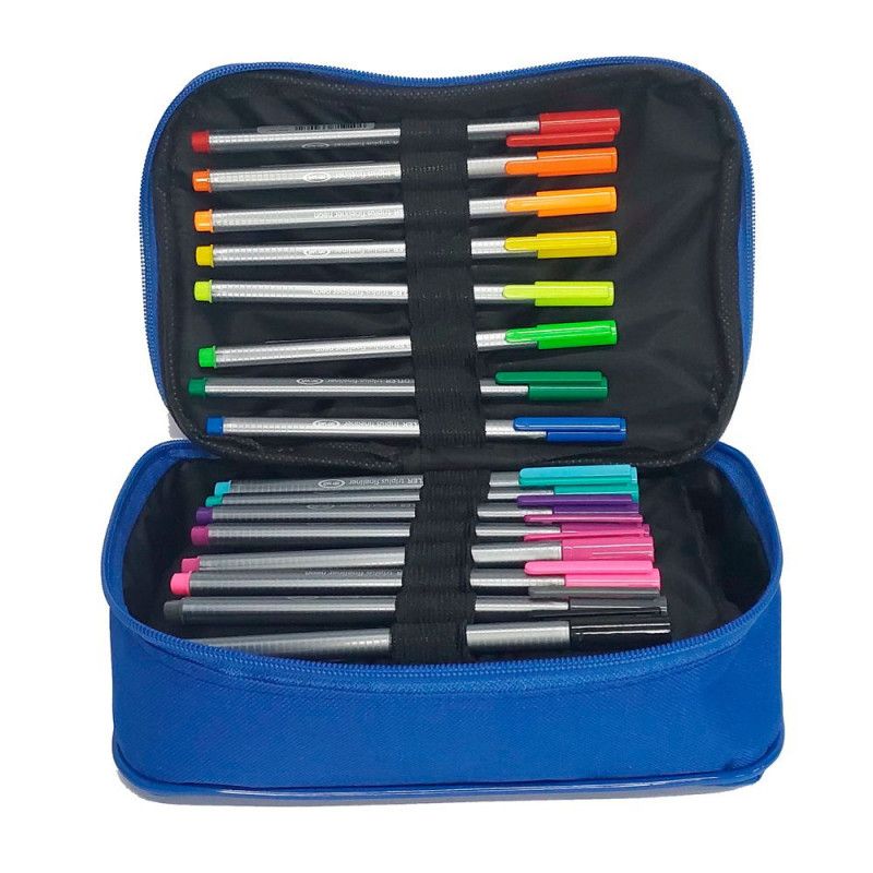 ESTOJO NYLON BOX VISUAL - REF. 112 PRETO - 1 UNIDADE
