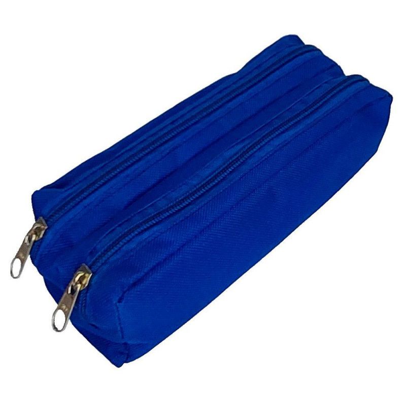 ESTOJO NYLON DUPLO VISUAL - REF. 102 AZUL - PACOTE COM 6 UNIDADES
