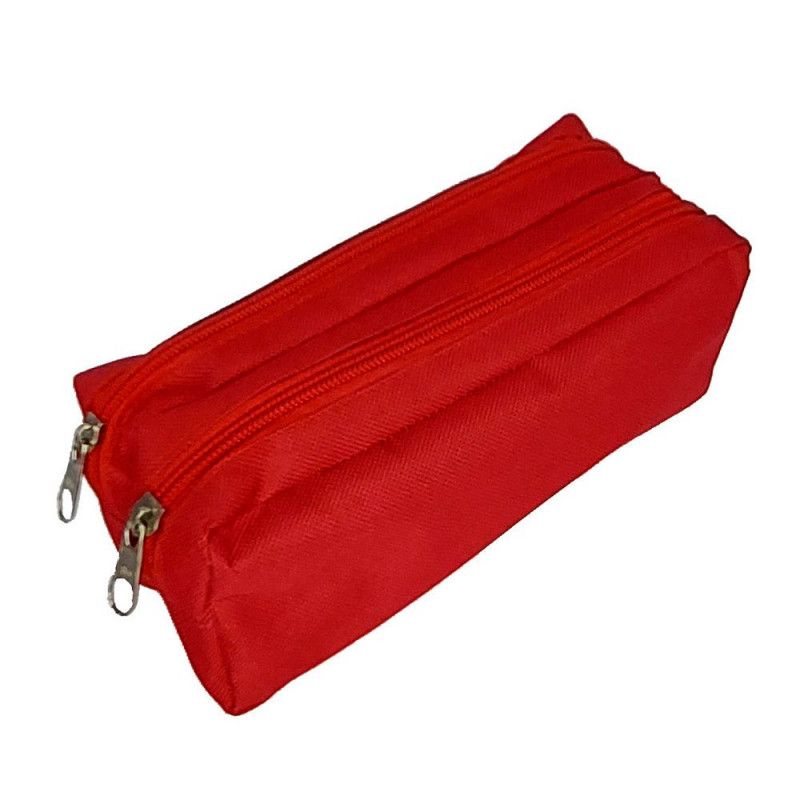 ESTOJO NYLON DUPLO VISUAL - REF. 102 VERMELHO - PACOTE COM 6 UNIDADES