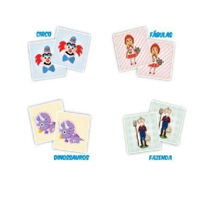 JOGO DA MEMORIA CLASSICOS 24 PECAS MADEIRA 134 AQUARELA - REF. FABULAS - 1 UNIDADE