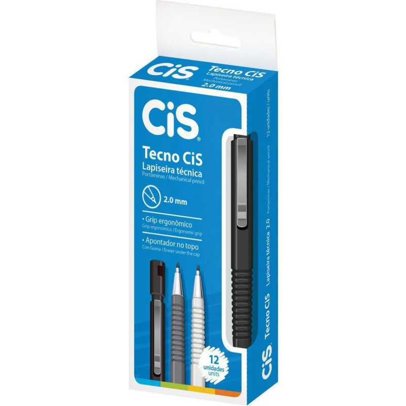 LAPISEIRA  2.0 TECNOCIS CINZA CIS - REF. 54.3804 - CAIXA COM 12 UNIDADES