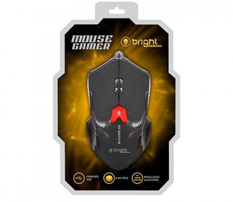 MOUSE GAMER COM FIO 24000DPI 6 BOTOES BRIGHT - REF. 0462 - 1 UNIDADE