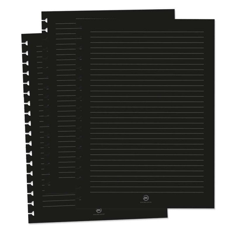 BLOCO CADERNO INTELIGENTE REFIL DE FOLHAS PRETAS UNIVERSITÁRIO DESTACÁVEIS (TIRA E PÕE) COM 48 FOLHAS CADERNO SMART - REF. 1817RE - 1 UNIDADE