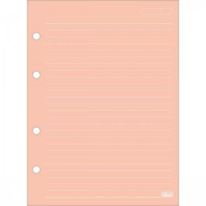 BLOCO PARA FICHARIO 80FL COLEGIAL ARGOLADO COLOR 90G TILIBRA - REF. 34292 - PACOTE COM 5 UNIDADES