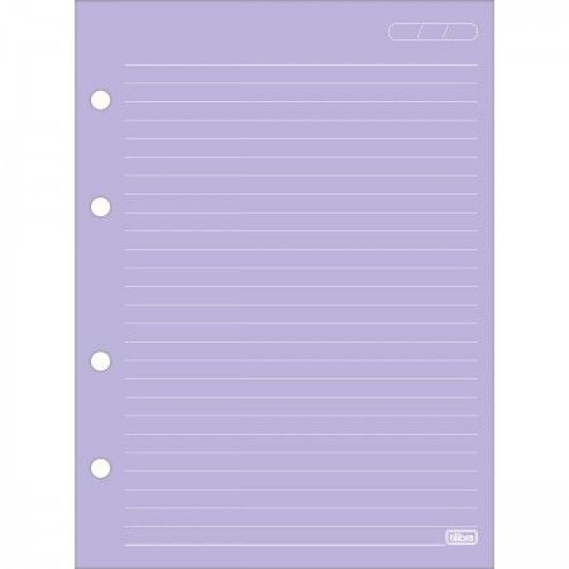 BLOCO PARA FICHARIO 80FL COLEGIAL ARGOLADO COLOR 90G TILIBRA - REF. 34292 - PACOTE COM 5 UNIDADES