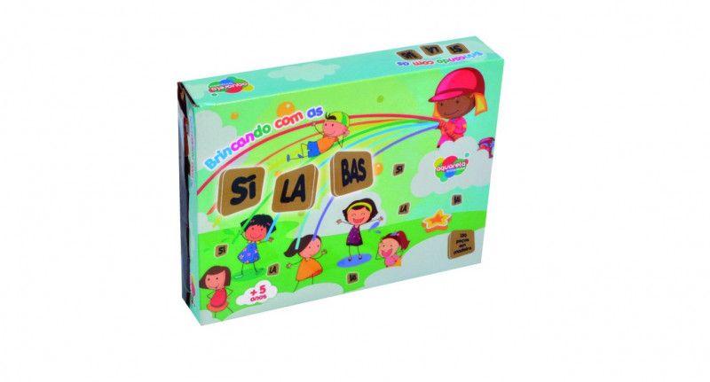 BRINCANDO COM SILABAS 130 PECAS AQUARELA - REF. 109 MDF - 1 UNIDADE