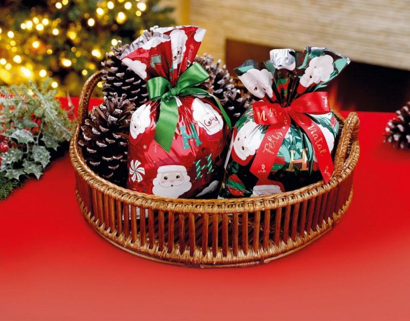 SACO 30X44CM METALICO SORTIDO NATAL CROMUS - REF. 99003140 - PACOTE COM 50 UNIDADES