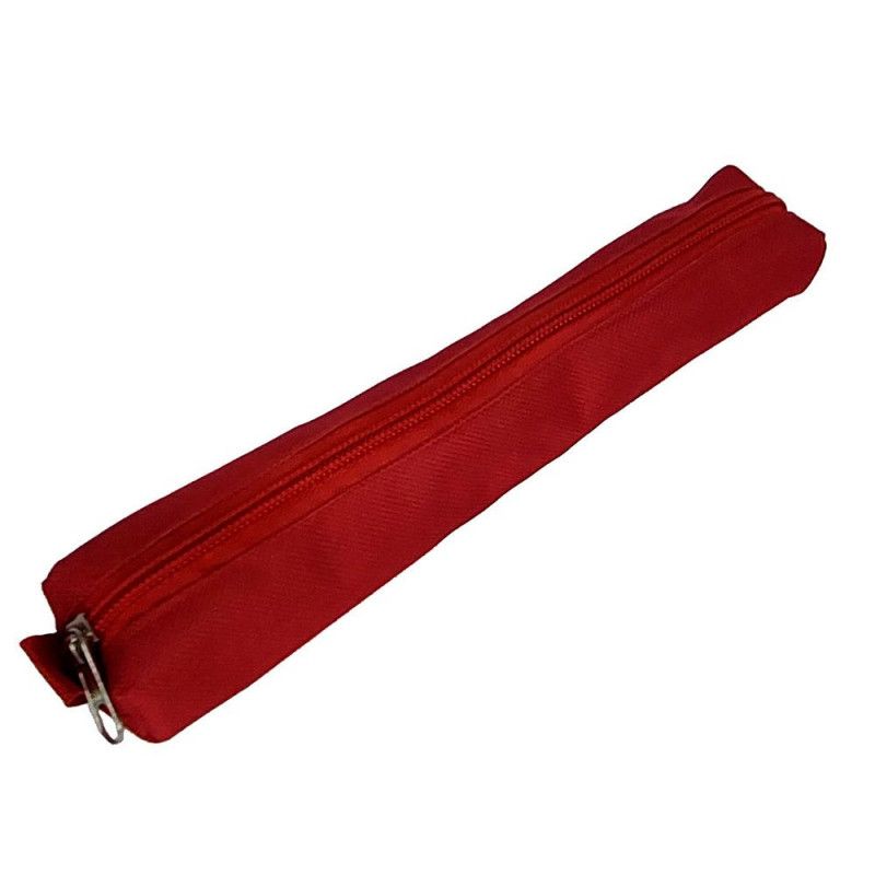 ESTOJO NYLON TUBINHO VISUAL - REF. 100 VERMELHO - PACOTE COM 10 UNIDADES