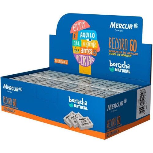 BORRACHA BRANCA RECORD 60 MERCUR - REF. 1006 - CAIXA COM 60 UNIDADES