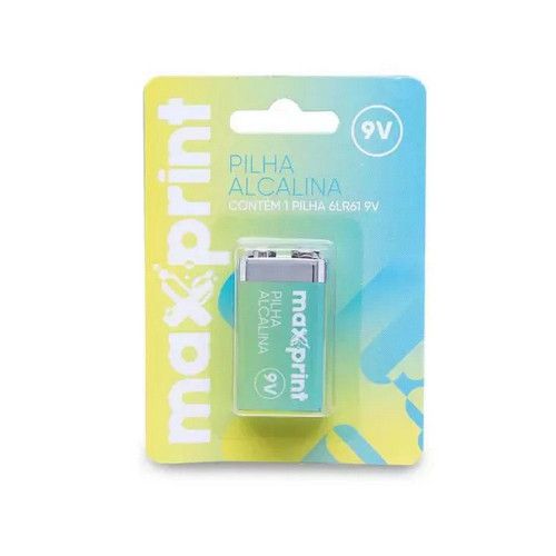 BATERIA 9V ALCALINA MAXPRINT - REF. 75639-6 - CAIXA COM 12 UNIDADES