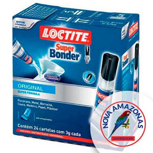 COLA SUPER BONDER 3G - CAIXA COM 24 UNIDADES