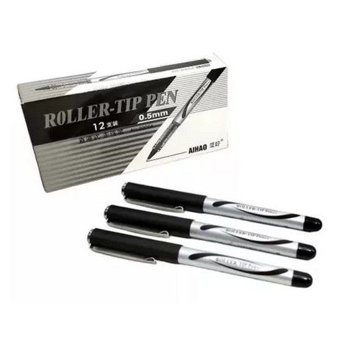 CANETA ROLLER 0.5 TIP AIHAO PRETO - CAIXA COM 12 UNIDADES