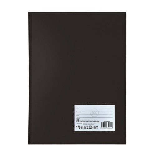 PASTA CATALOGO 1/4 30 ENVELOPES PRETO 1026 - REF. 1026PR - 1 UNIDADE