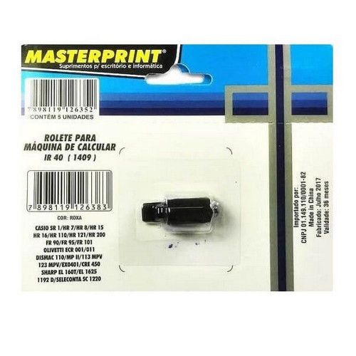 ROLETE MAQUINA CALCULAR IR 40 MASTERPRINT - CAIXA COM 5 UNIDADES