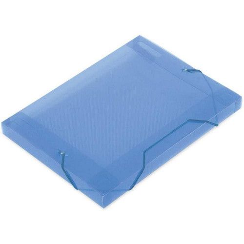 PASTA ABA ELASTICO PLASTICA 30MM SOFT AZUL - CAIXA COM 10 UNIDADES