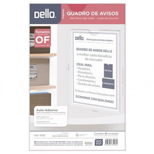 QUADRO MULTIUSO OFICIO ALVARA CRISTAL DELLO - REF. 0532.H - 1 UNIDADE