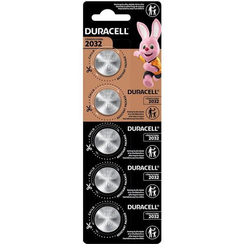 BATERIA CR2032 LITIO DURACELL - REF. 2032 - PACOTE COM 5 UNIDADES