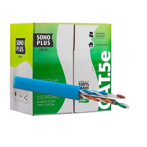 CABO DE LAN FURUKAWA SOHOPLUS CAT5 AZUL - CAIXA COM 305 METROS