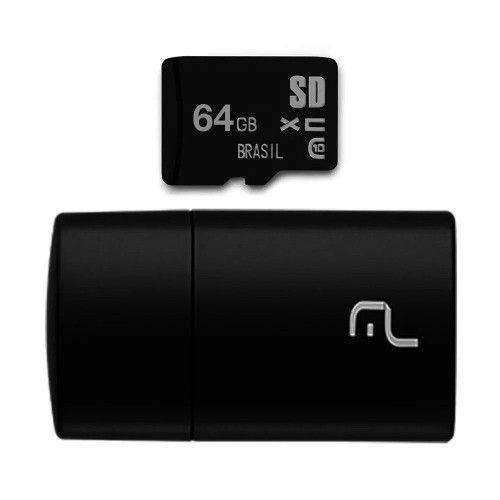 CARTAO MEMORIA 64GB + ADAPTADOR PEN DRIVE - MC164 1 UNIDADE