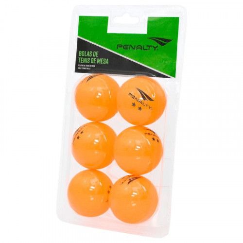 BOLA PING PONG LARANJA COM 6 PENALTY - REF. 6755103000U6 - 1 UNIDADE