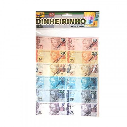 DINHEIRINHO COM 61 NOTAS MINI TOYS - REF. 1998A - 1 UNIDADE