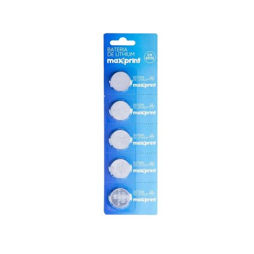 BATERIA CR2032 3V LITHIUM MAXPRINT - REF. 758604 - PACOTE COM 5 UNIDADES