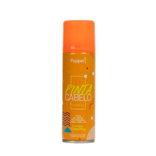 SPRAY PINTA CABELO 135ML LARANJA POPPER - REF. FL9418-O - 1 UNIDADE