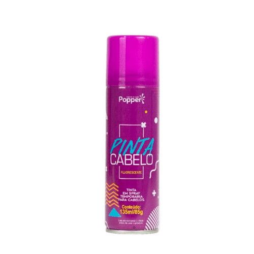 SPRAY PINTA CABELO 135ML ROXO POPPER - REF. FL9418-PR - 1 UNIDADE