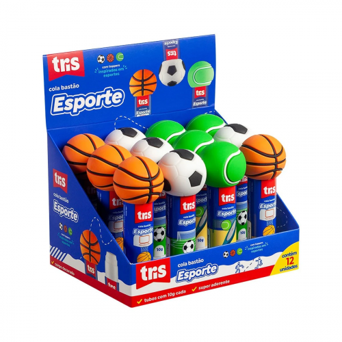 COLA BASTAO 10G ESPORTE TRIS - REF. 906229 - PACOTE COM 12 UNIDADES