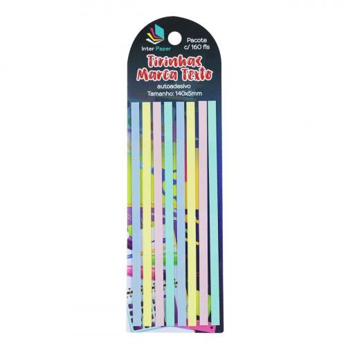 MARCA TEXTO TIRINHA 4 CORES PASTEL 160 FOLHAS - 1 UNIDADE