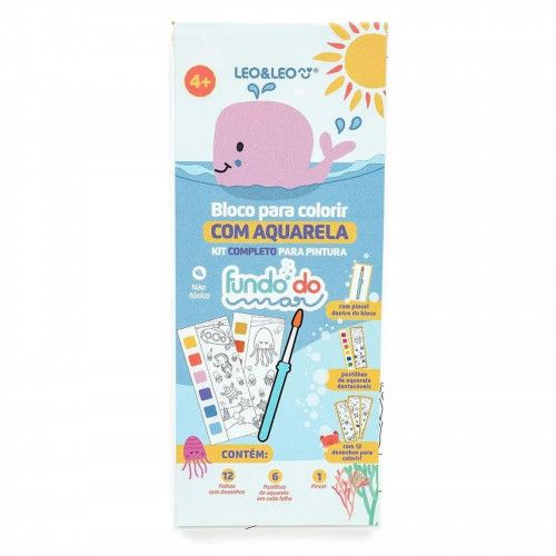 BL COLORIR C/AQUARELA FUNDO DO MAR LEO E - 91823 UN COM 1 UN