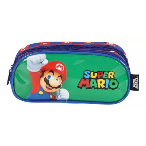 ESTOJO DUPLO SUPER MARIO VERDE LUXCEL - REF. EI41384MO-VD - 1 UNIDADE