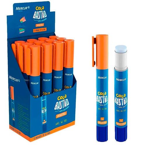 COLA BASTAO 6G CANETA MERCUR - REF. B01010102009 - CAIXA COM 12 UNIDADES