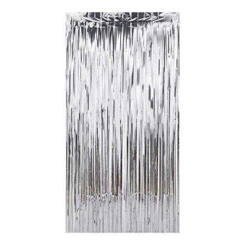 CORTINA METALIZADA DECORATIVA 1X2M PRATA - REF. 5502 - 1 UNIDADE