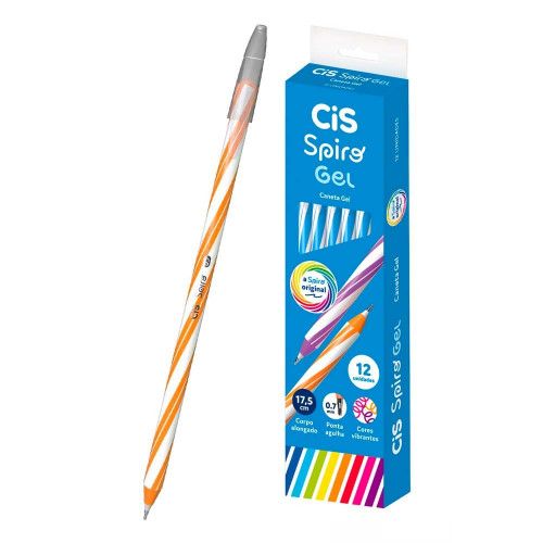 CANETA SPIRO GEL AZUL 0.7 - 5.7745 CIS CAIXA COM 12 UNIDADES