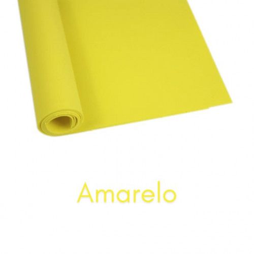 PLACA EVA 60X40CM LISO ADESIVO IBEL AMARELO - PACOTE COM 10 UNIDADES