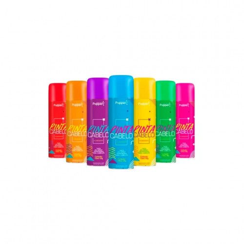 SPRAY PINTA CABELO 150ML SORTIDO POPPER - REF. FL9418-F - 1 UNIDADE